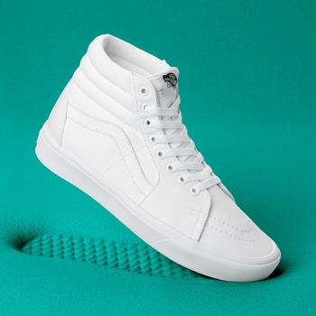 Vans Classic Comfycush Sk8-Hi - Miesten Korkeavartiset tennarit - Valkoinen